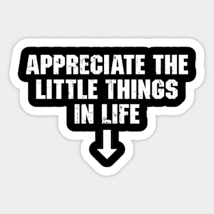 Appreciate the little things in Life Sticker